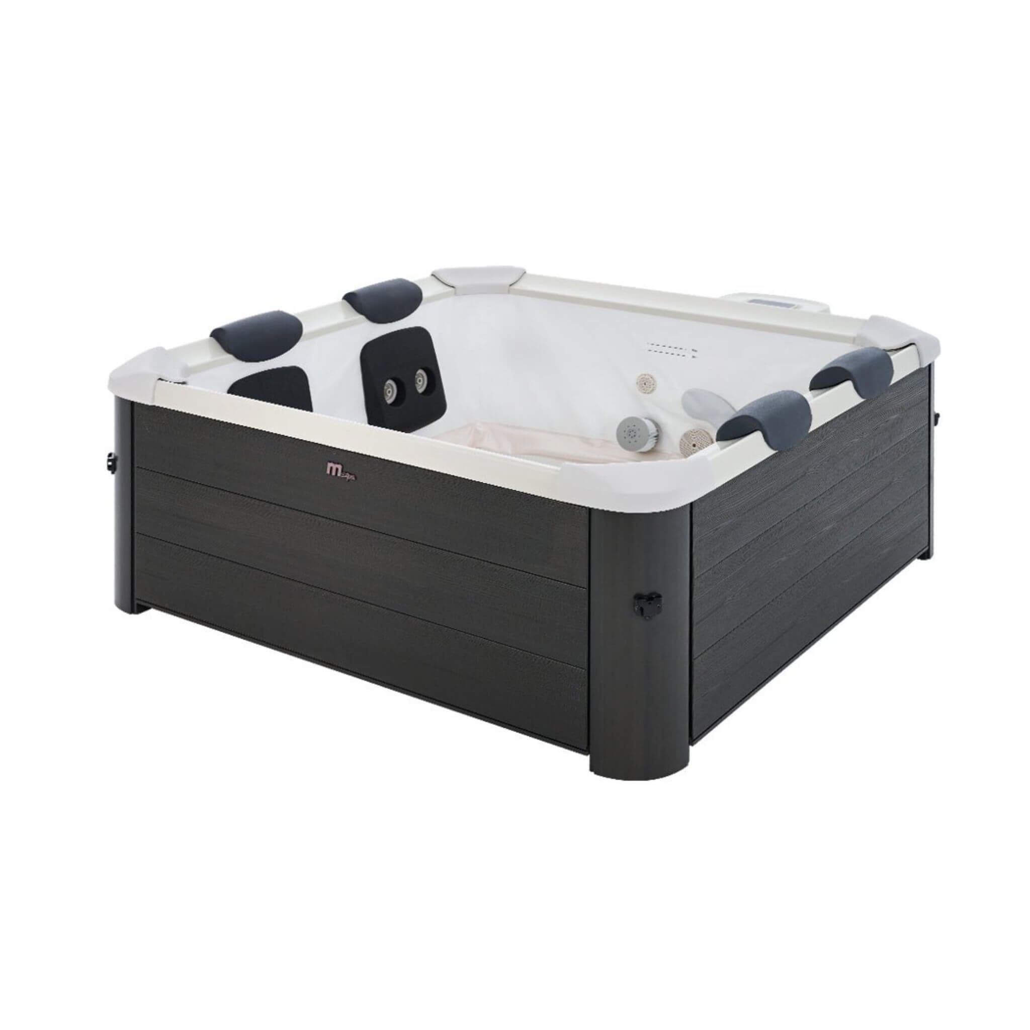 MSpa Oslo Supreme 6-Person 120 Jets Square Spa W/ LED Lights & Integrated App Control [F-OS063W] (SAK93516) – SAKSBY WHOLESAL