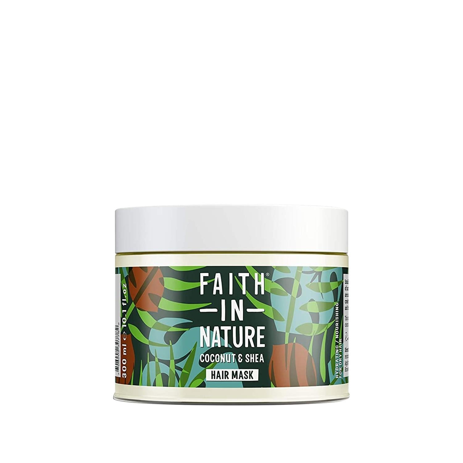 Faith In Nature Coconut & Shea Butter Moisturizing Hair Care Mask - Nourishing Treatment for Dry Hair, 300ml