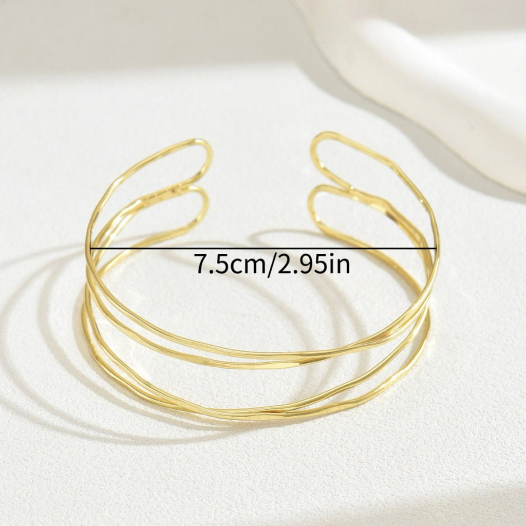 Multi-Layer Geometric Arm Cuff Bracelet (MAC410)