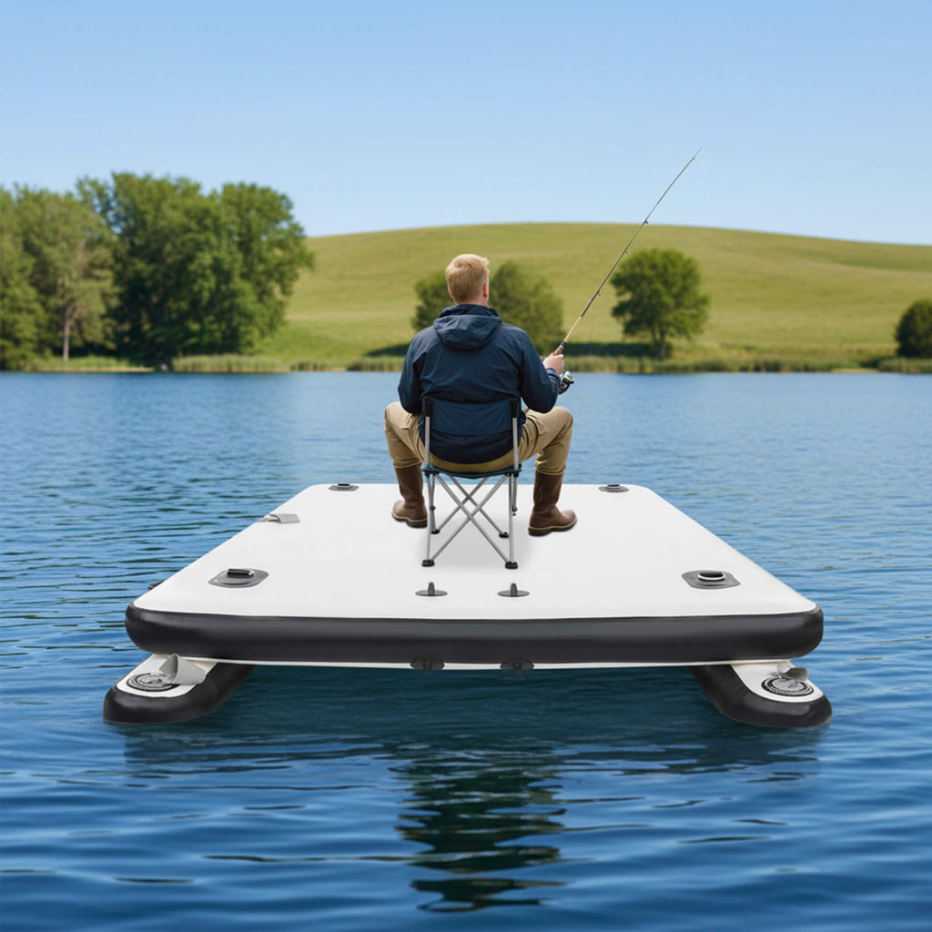 [05X08FT] Multi-Person Inflatable Floating Dock With Pump And D-Rings (SAK45918) – SAKSBY WHOLESALE, view 3