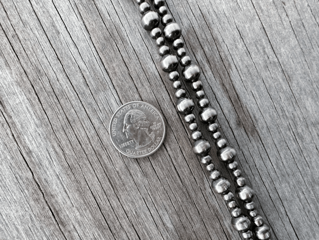 Wild Junkie Multi Size Silver Pearl Necklace — necklaces category context