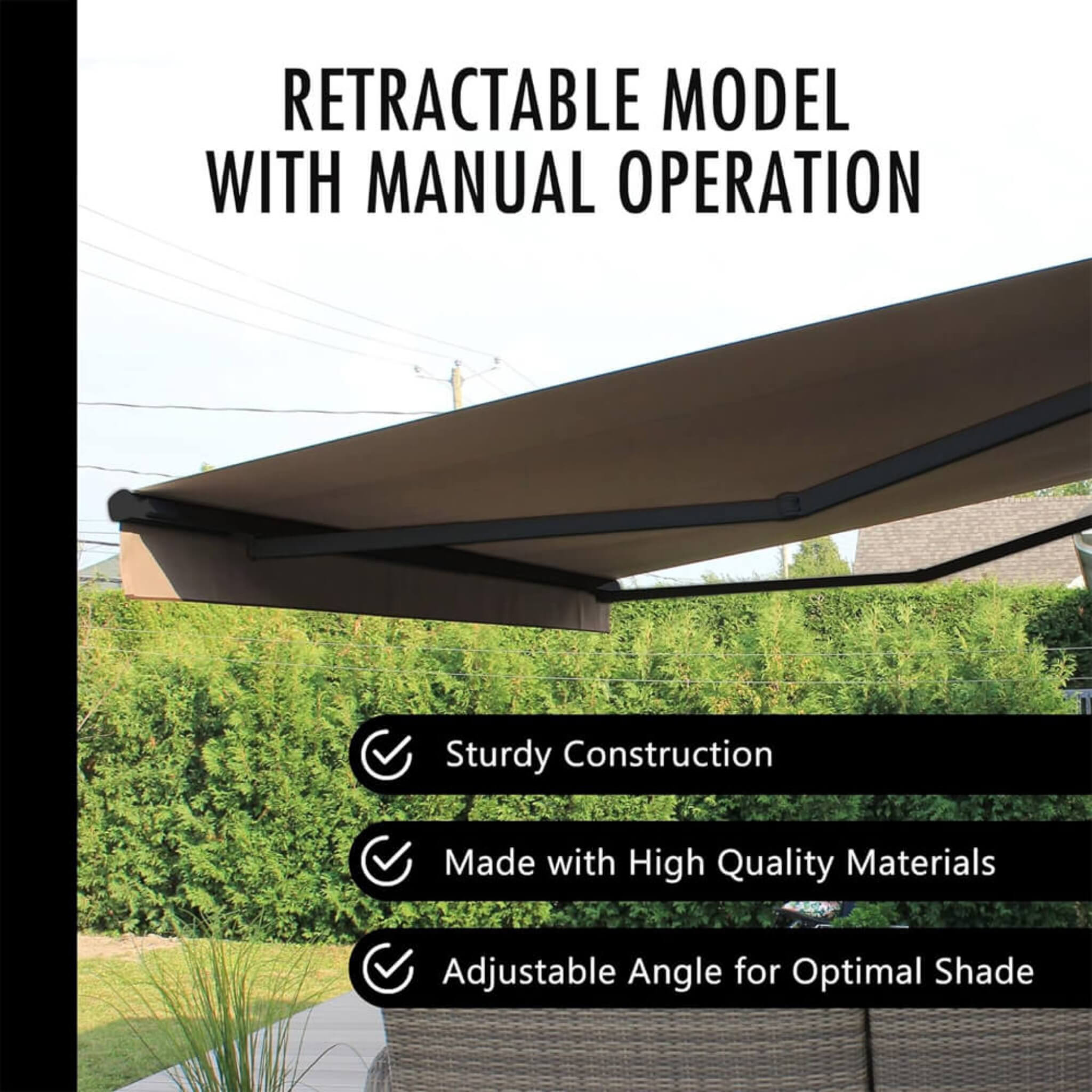 Multiple Awnings Brasilia Athena Retractable Sun Shade Awning [Made-To-Order] (SAK43179) – SAKSBY WHOLESALE, view 3