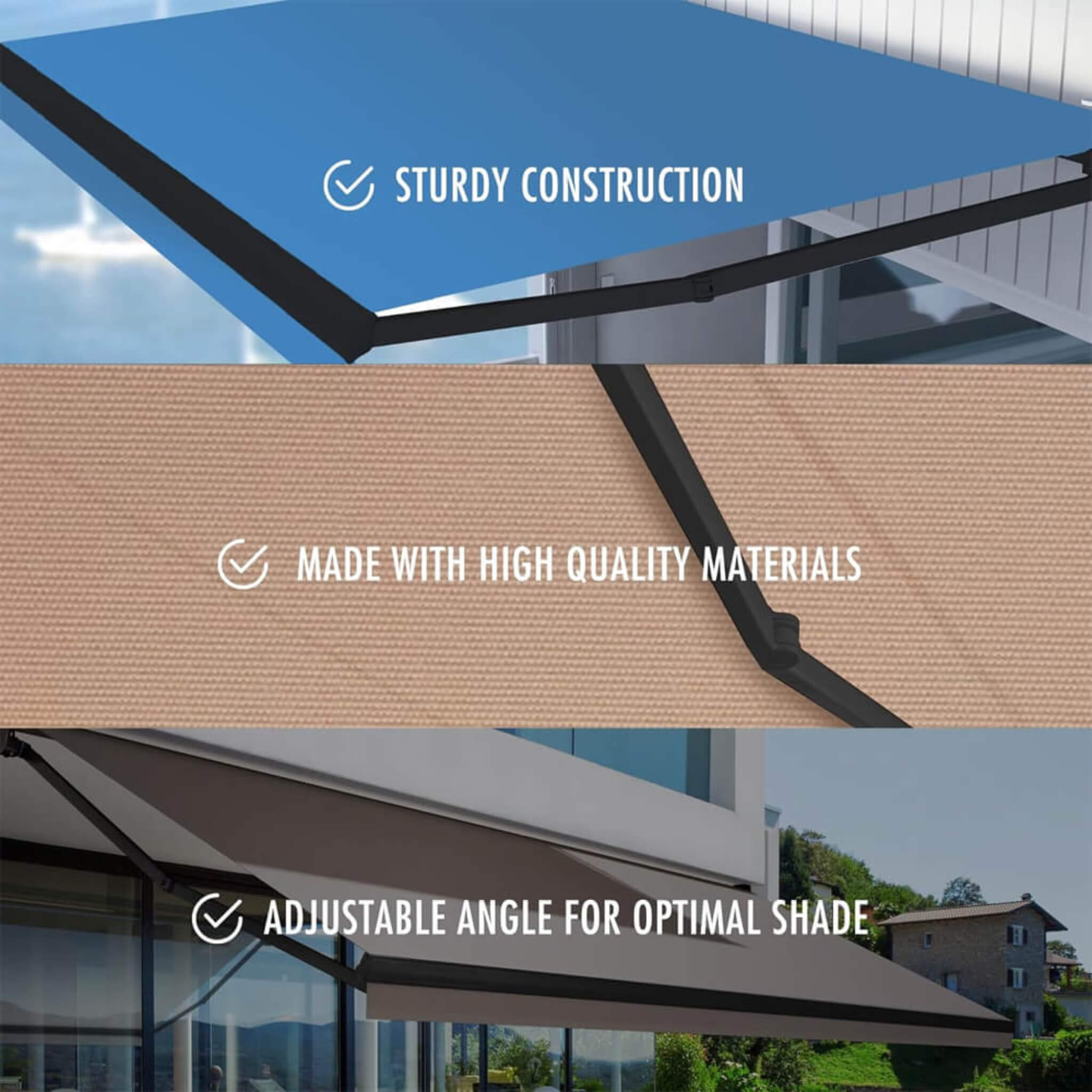 Multiple Awnings Brasilia Athena Retractable Sun Shade Awning [Made-To-Order] (SAK43179) – SAKSBY WHOLESALE, view 5