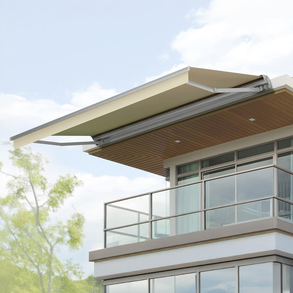 Multiple Awnings Brasilia Europa Premium Outdoor Semi-Cassette Retractable Sun Shade Awning [Made-To-Order] (SAK76825) – SAKS