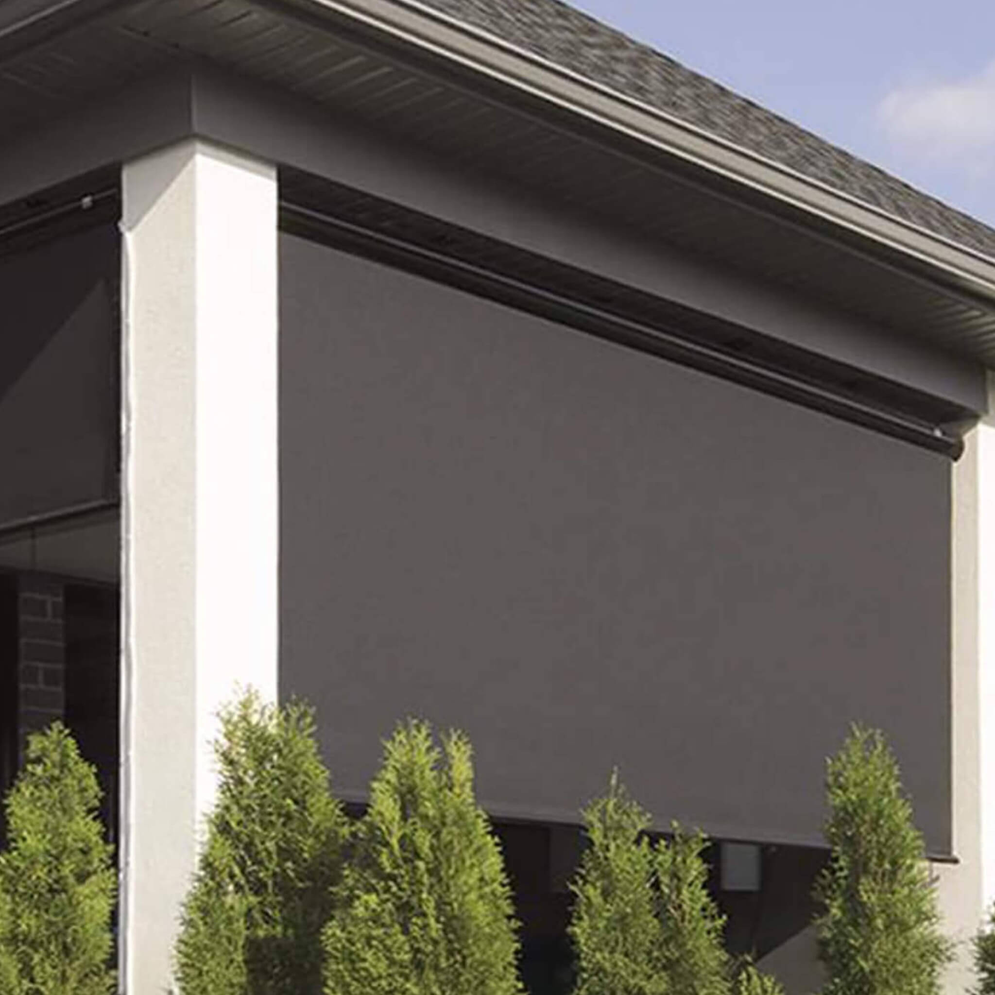 Multiple Awnings Multishade Premium Aluminum Retractable Outdoor Shade With PVC Covered Polyester Fabric [Made-To-Order] (SAK