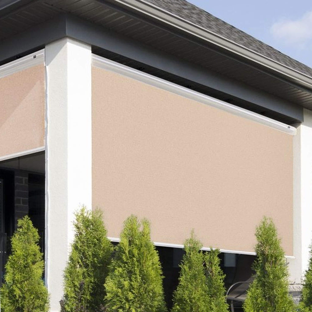 Multiple Awnings Multishade Premium Aluminum Retractable Outdoor Shade With PVC Covered Polyester Fabric [Made-To-Order] (SAK