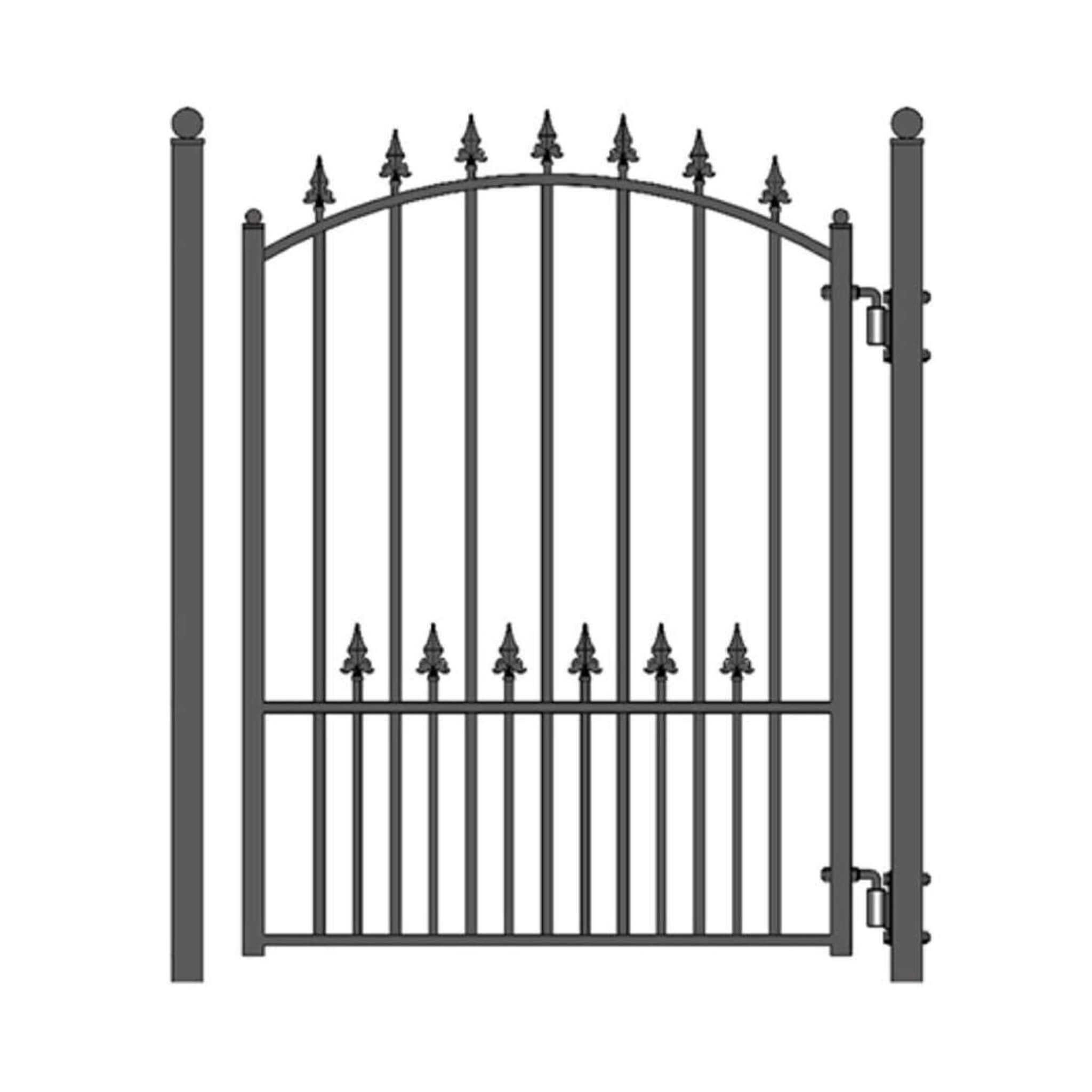 5FT Heavy-Duty Munich Powder-Coated Galvanized Steel Pedestrian Gate (SAK35824) – SAKSBY WHOLESALE