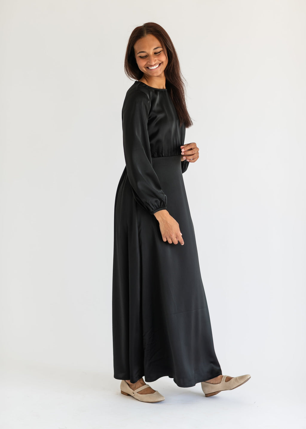 Inherit Co. Muriel Satin Maxi Dress - FINAL SALE — lifestyle context