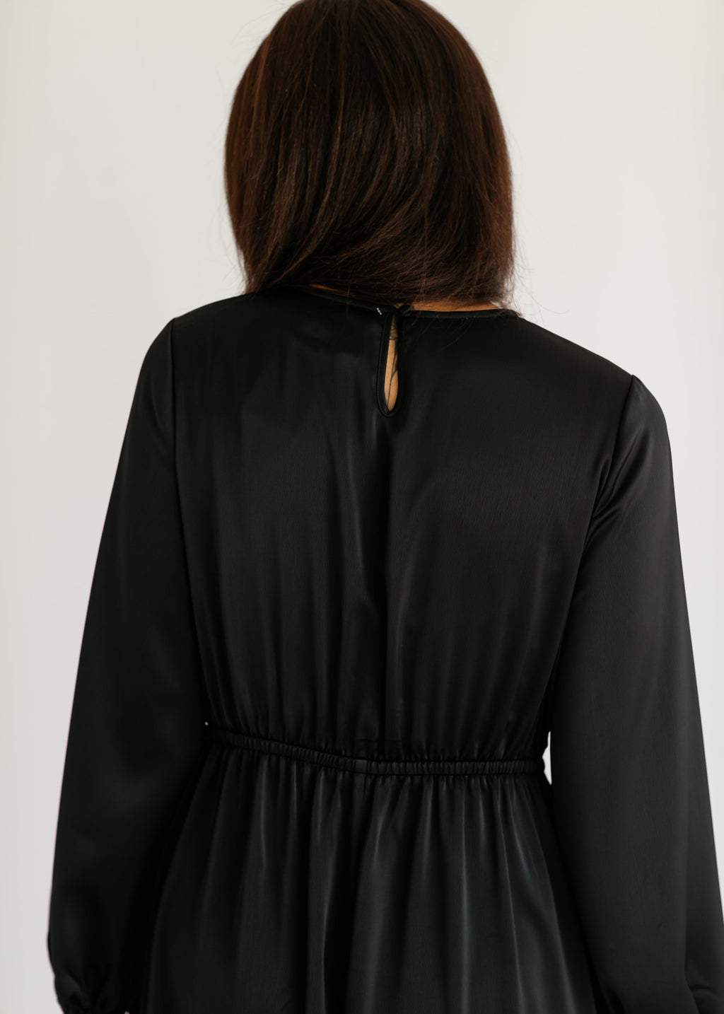 Inherit Co. Muriel Satin Maxi Dress - FINAL SALE — side view