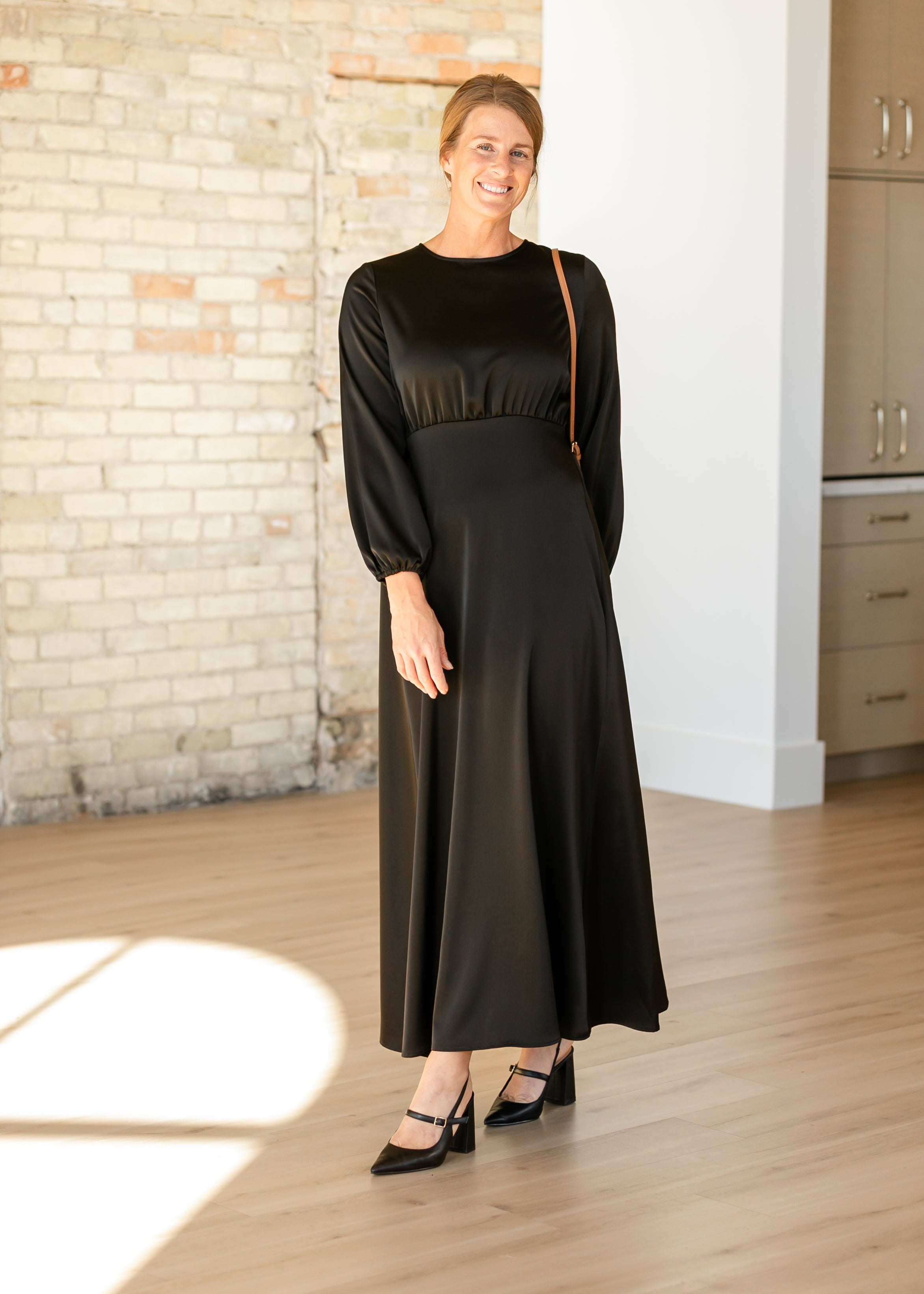 Inherit Co. Muriel Satin Maxi Dress - FINAL SALE — color detail