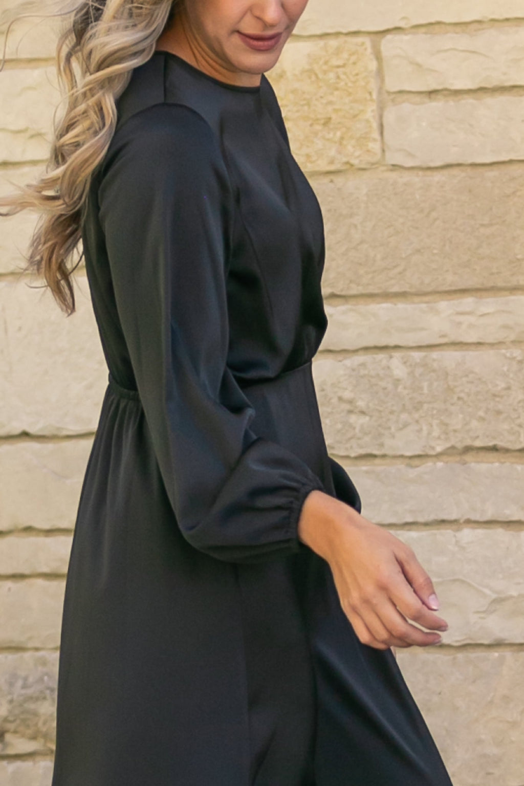 Inherit Co. Muriel Satin Maxi Dress - FINAL SALE — in-use photo