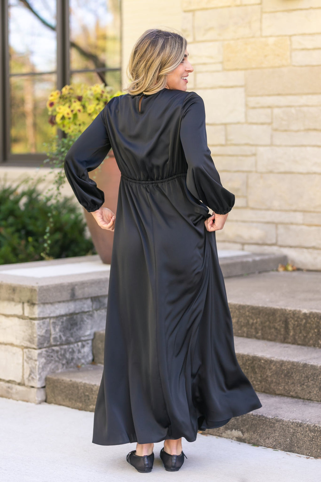 Inherit Co. Muriel Satin Maxi Dress - FINAL SALE — lifestyle context