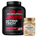 Muscletech Nitro-Tech Whey Protein 1814 Gr + Clean Powders Protein Spread Hazelnut Cream Combination