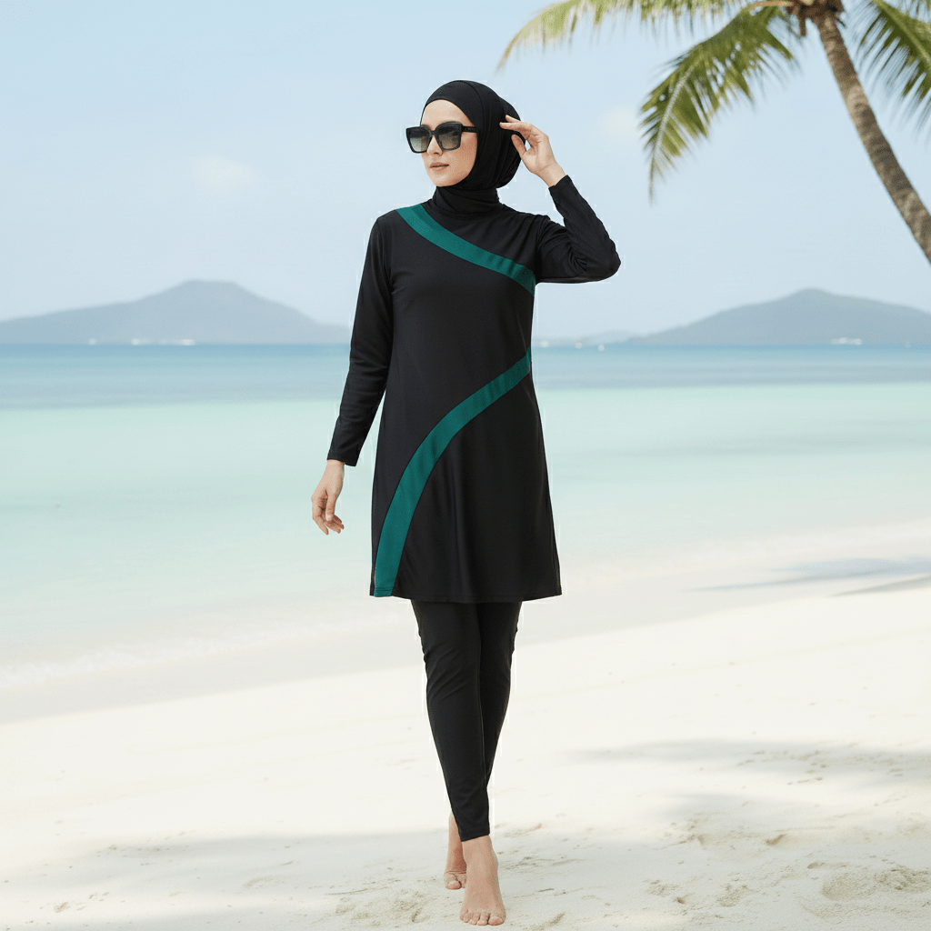 Muslim Women Swimming Costume, 3pcs Modest Swimming Costume (MB005) by Mariam's Collection