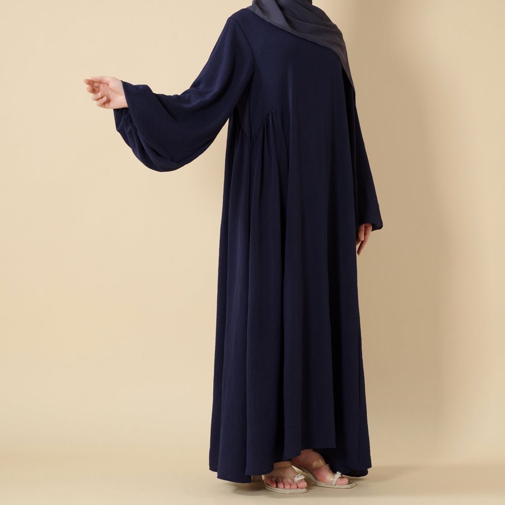 Mariam's Collection Relaxed Fit Lantern Sleeves Crepe Abaya (MA190) — main product shot