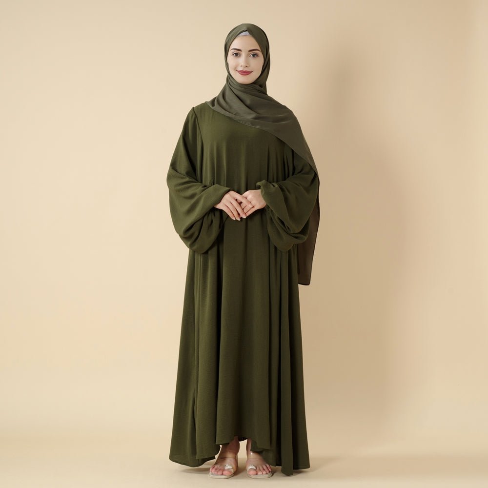 Mariam's Collection Relaxed Fit Lantern Sleeves Crepe Abaya (MA190) — product category context
