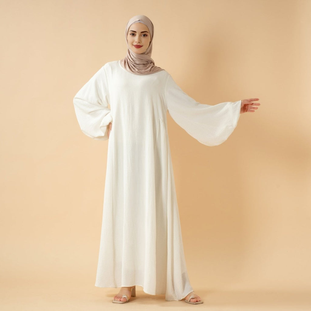 Mariam's Collection Relaxed Fit Lantern Sleeves Crepe Abaya (MA190) — detail shot 9