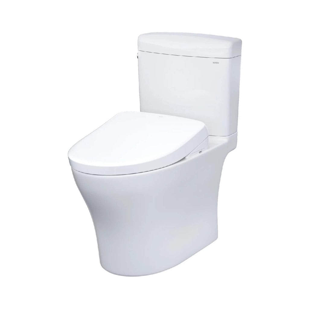 [MW4364736CEMFGN#01] TOTO Aquia IV Cube 1.28 GPF And 0.9 GPF Dynamax Tornado Flush Toilet With Washlet S7A Bidet Seat (SAK742