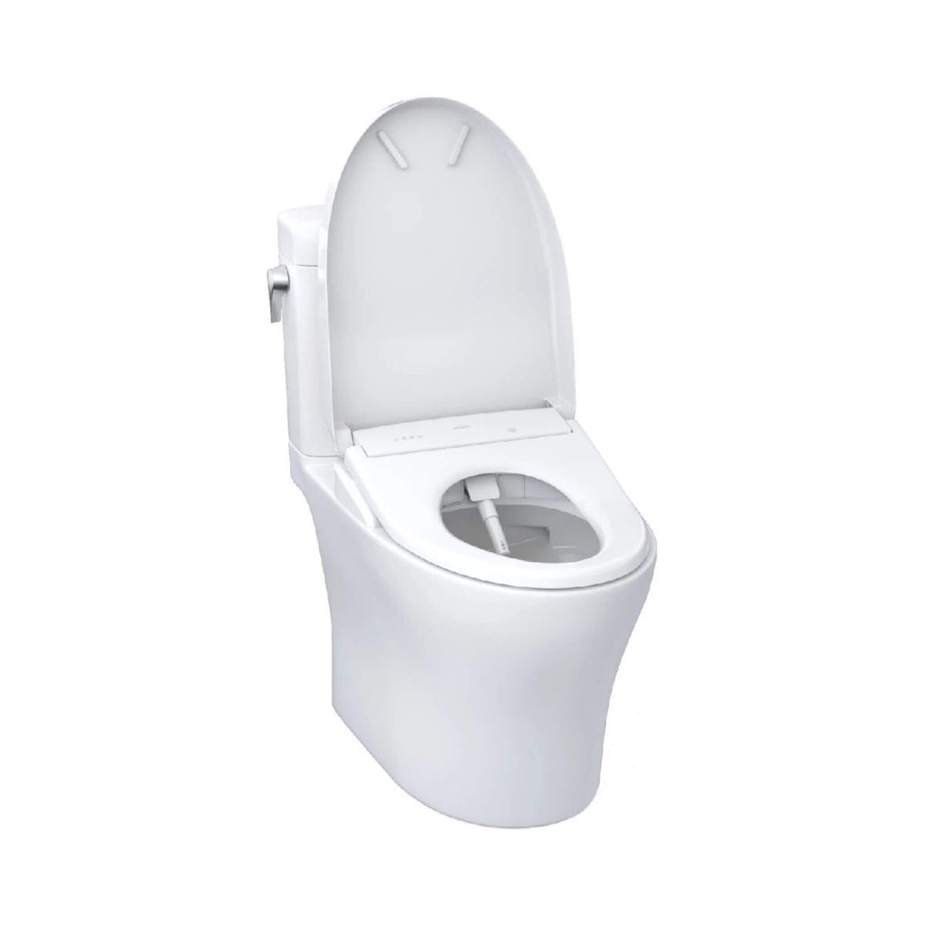 [MW4364736CEMFGN#01] TOTO Aquia IV Cube 1.28 GPF And 0.9 GPF Dynamax Tornado Flush Toilet With Washlet S7A Bidet Seat (SAK742