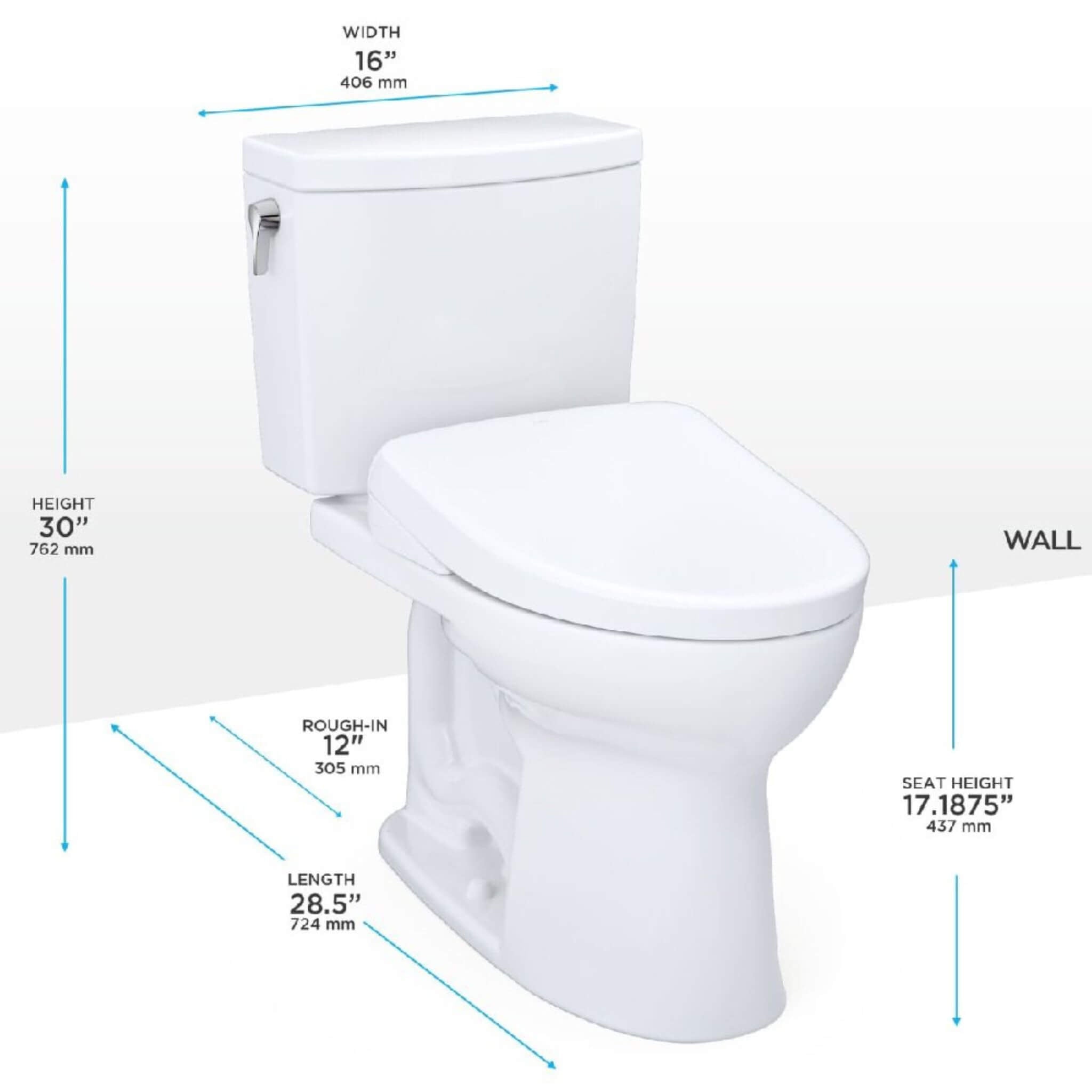 [MW4544736CUFG#01] TOTO Drake II Washlet S7A With 1.0 GPF Elongated Bidet Toilet (SAK27924) – SAKSBY WHOLESALE, view 4