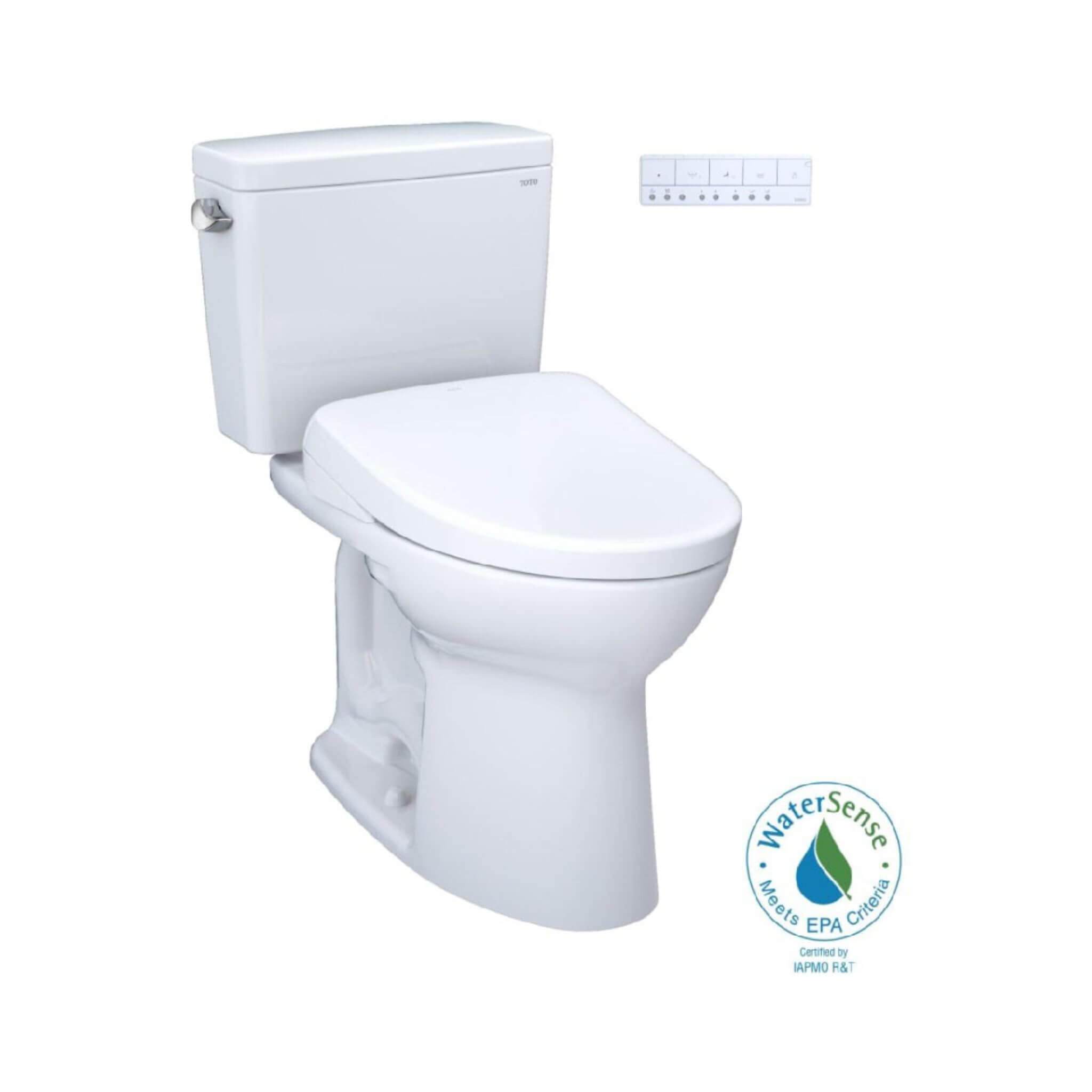 [MW7764726CEG#01] TOTO Drake 1.28 GPF Two Piece Washlet Elongated Toilet Seat With S7 Heated Bidet Seat And EWater+ (SAK52645