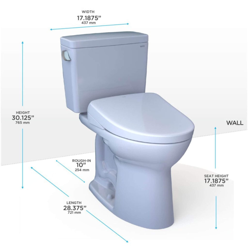 [MW7764726CSFG.10#01] TOTO Drake 1.6 GPF Elongated Chair Height Toilet With S7 Bidet Seat And 10" Rough In (SAK89024) – SAKSB