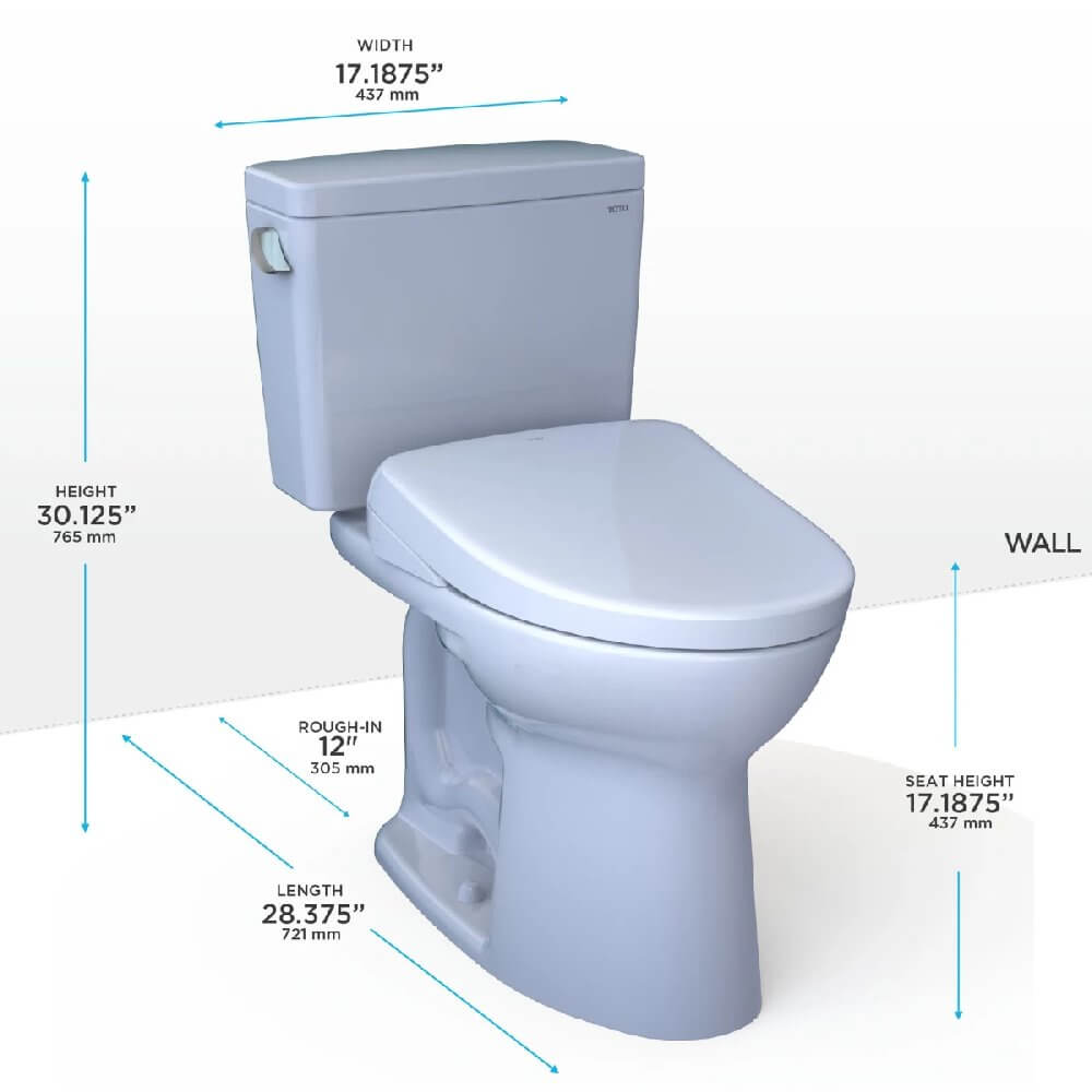 [MW7764736CEFGA#01] TOTO Drake 1.28 GPF Universal Height Toilet With S7A Auto Open Bidet Seat And Auto Flush (SAK73826) – SAK