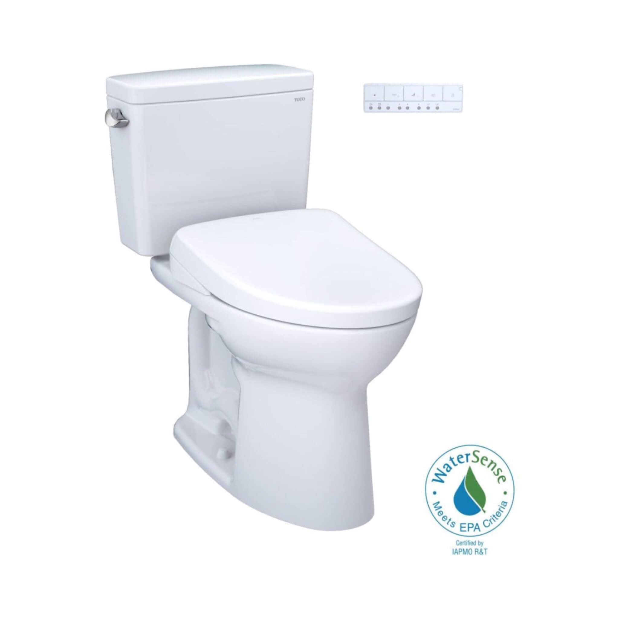 [MW7764736CSFG#01] TOTO Drake 1.6 GPF Elongated Chair Height Toilet W/ Washlet S7A Auto Bidet Seat & EWater+ Technology (SAK5