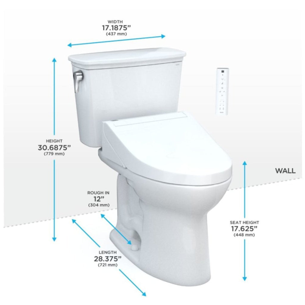 [MW7863084CEFG#01] TOTO Drake Transitional Washlet C5 Bidet Seat With 1.28 GPF Universal Height Toilet (SAK79421) – SAKSBY WH
