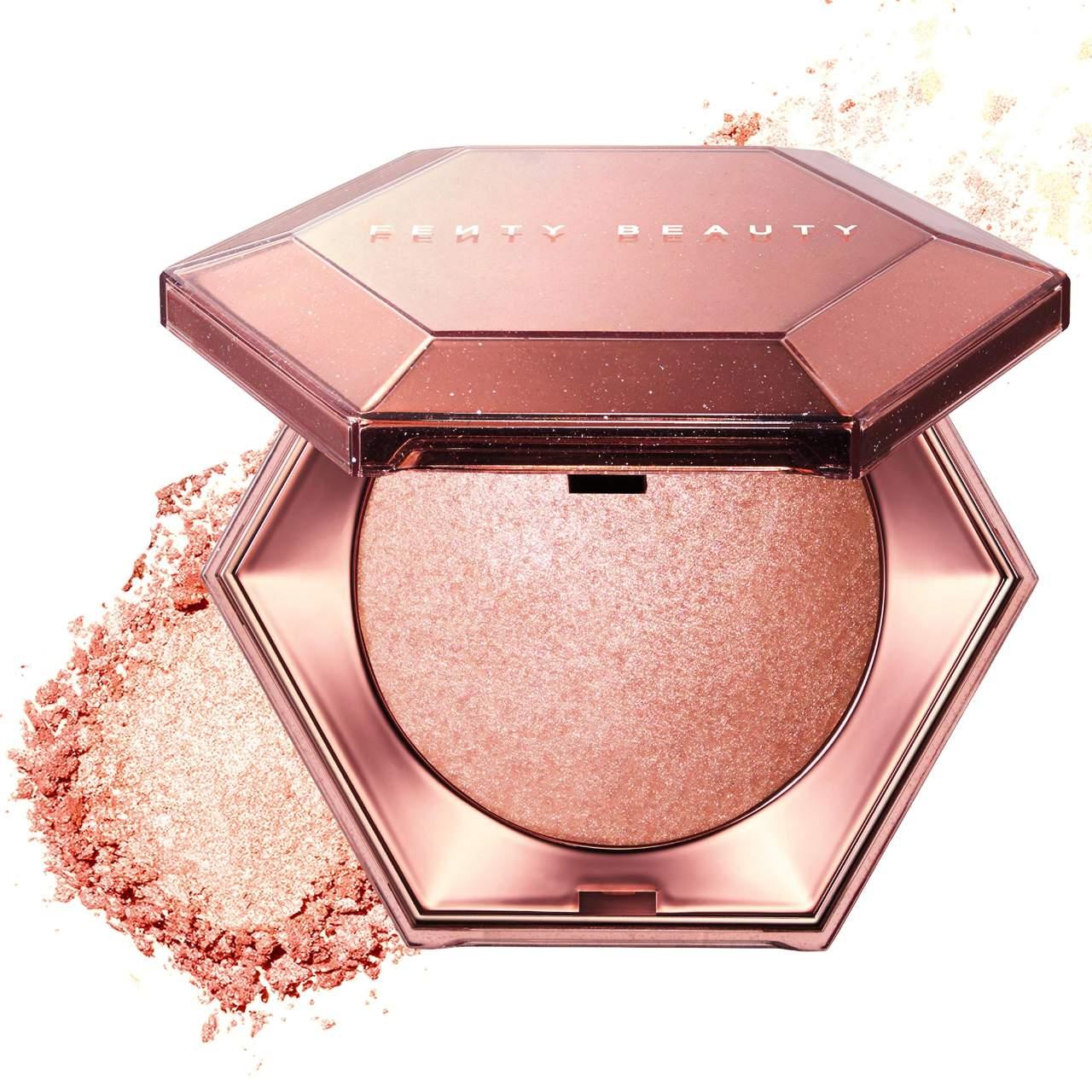Fenty Beauty Diamond Bomb: All-Over Diamond Veil - 3D Glitter Highlighter for Face & Body, Cruelty-Free Rihanna Makeup