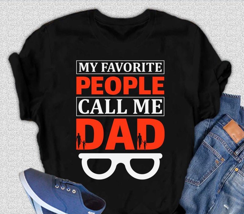 Spun Bamboo My Favorite People Call Me Dad Men's Bamboo Viscose/Organic Cotton Short Sleeve Graphic T-Shirt — lifestyle conte