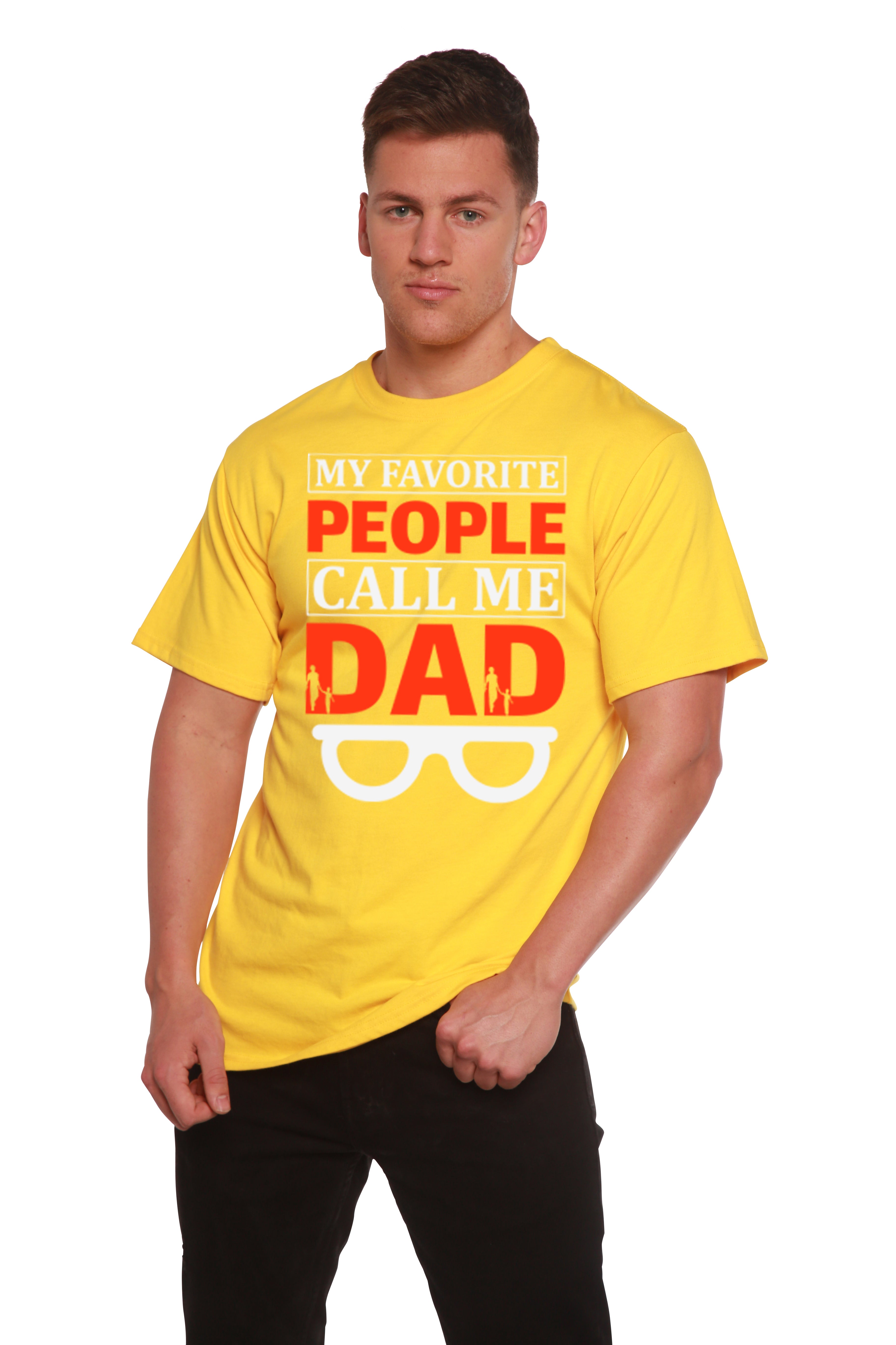 Spun Bamboo My Favorite People Call Me Dad Men's Bamboo Viscose/Organic Cotton Short Sleeve Graphic T-Shirt — color detail