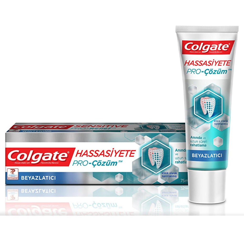 Colgate Pro-Solution: Whitening Toothpaste for Sensitive Teeth - Gentle Stain Removal & Lasting Relief