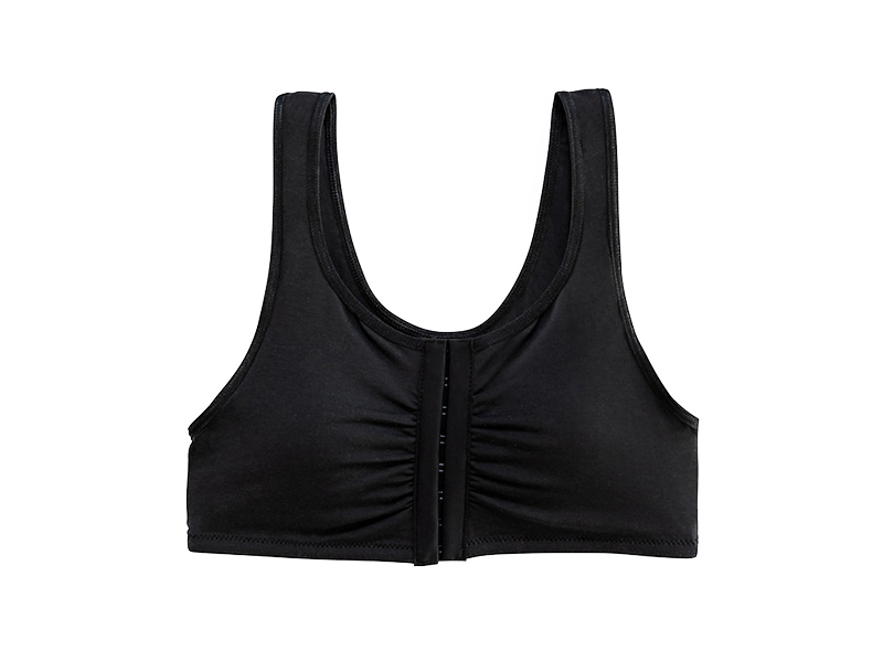 Everviolet Maia Front Close Bra, Black — detail close-up