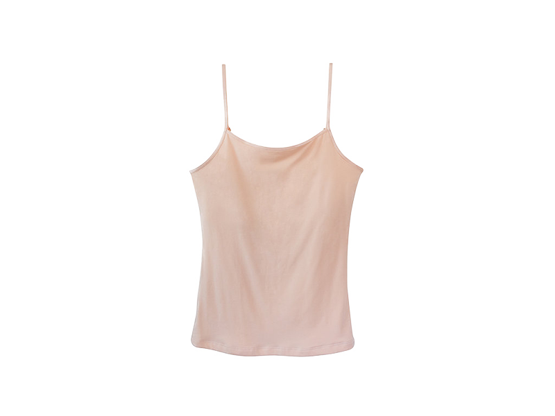 Everviolet Maia Sustainable Jersey Cami, Blush — detail close-up