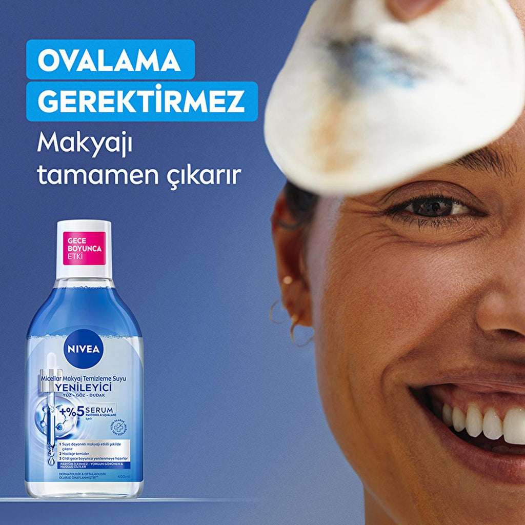 Nivea Micellar Makeup Remover with Serum - Gentle, Effective Makeup Removal for Sensitive Skin - 13.53 fl oz