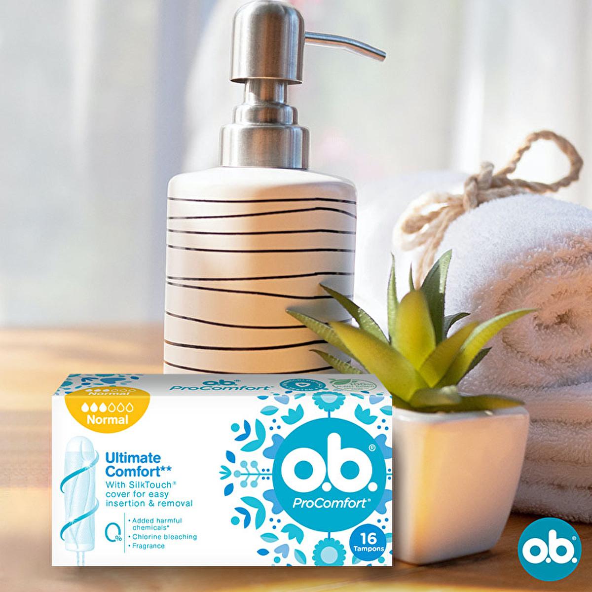 o.b. ProComfort Normal Tampons - Comfortable and Reliable for Women | 16 Pack