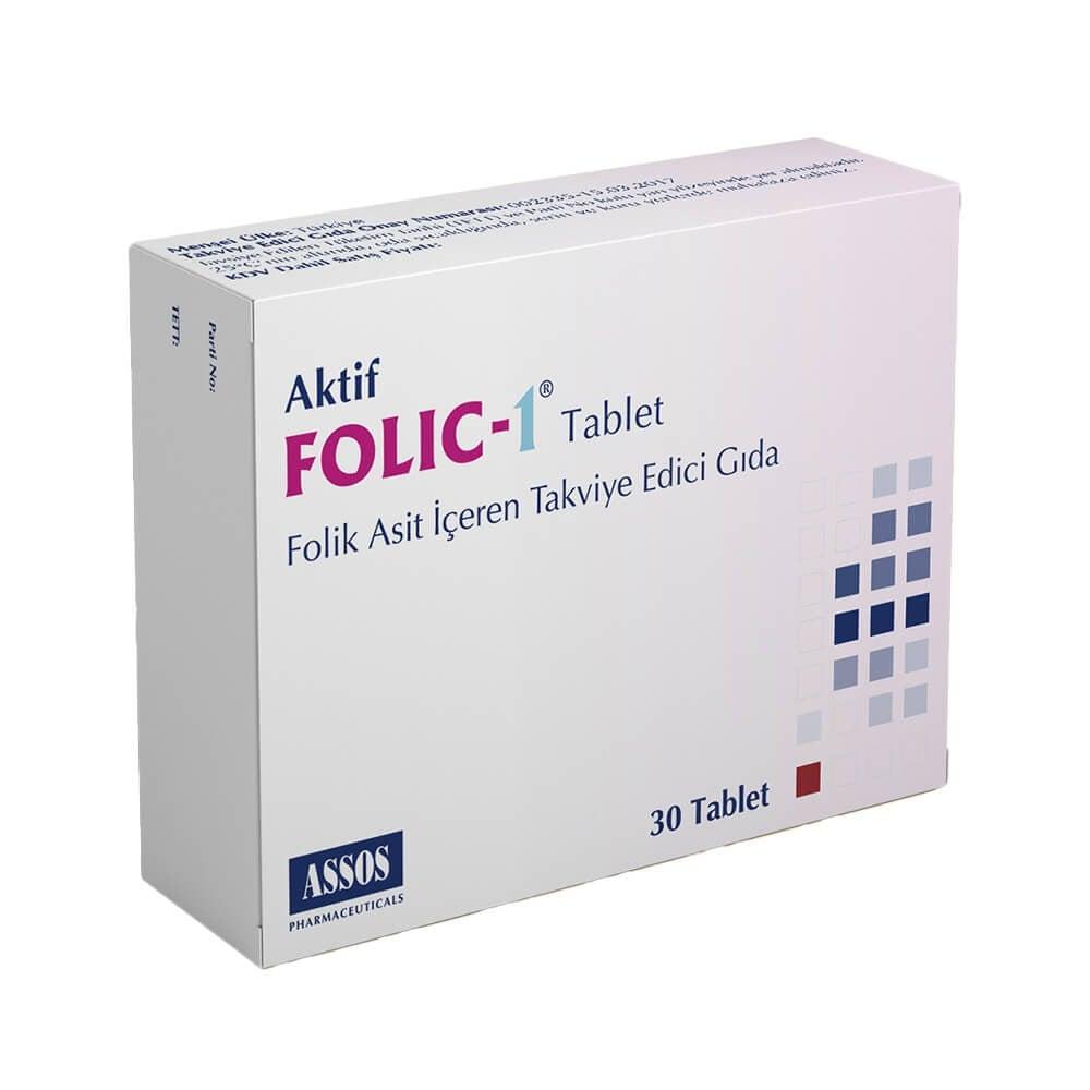 Folic 1 - Folic Acid Supplement for Pregnancy Support - 30 Tablets