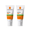 La Roche-Posay Anthelios UVMune400 SPF 50+ Oil Control Sunscreen - 2 x 50ml - UVA/UVB Protection for Oily, Acne-Prone Skin