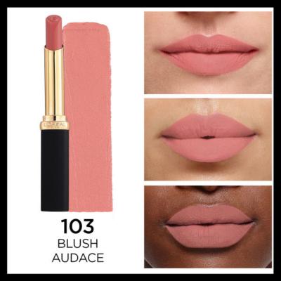 Loreal Paris Color Riche Intense Volume Matte Lipstick - 103 Blush Audace, Hyaluronic Acid, Matte Finish, Volume Enhancing