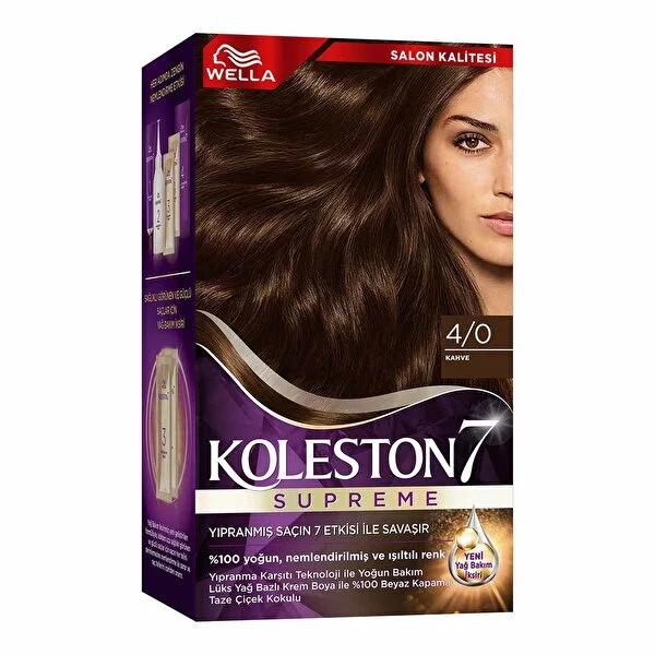 Koleston Wella Supreme Hair Dye 4/0 Kahve - Intense, Moisturized, Water-Resistant Hair Color