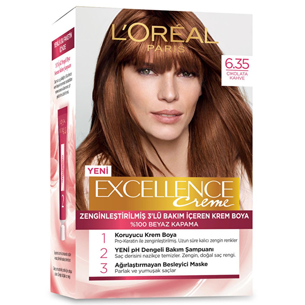 Loreal Paris Excellence Creme Hair Dye - 100% Grey Coverage, Long-Lasting Color
