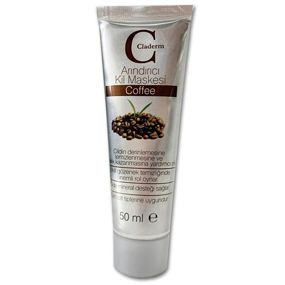 Claderm Coffee Face Mask - Natural Skincare with Coffee Extract & Clay, Exfoliating & Nourishing for All Skin Types