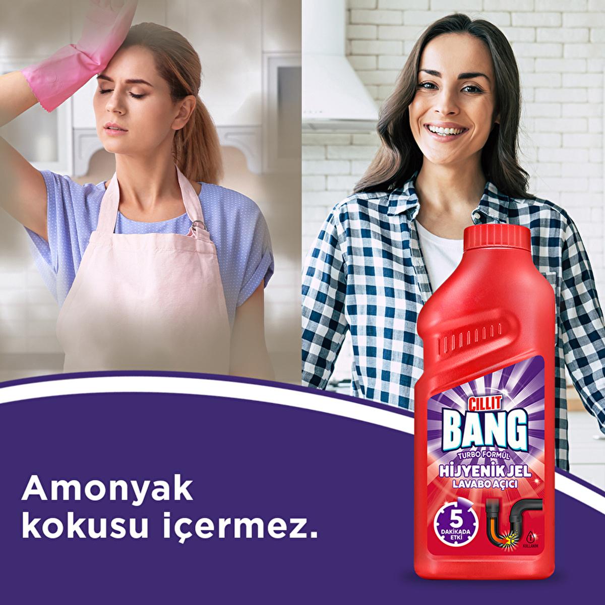 Cillit Bang Drain Cleaner Gel - Effective Clogged Drain Solution for Homeowners, Ammonia-Free, 16.91 fl oz