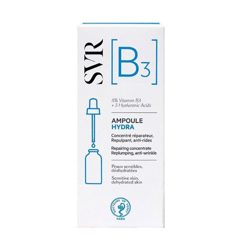 SVR Hydrating Serum - SVR B3 Ampoule Hydra Serum 30ml with Niacinamide & Hyaluronic Acid for Soothing & Anti-Aging