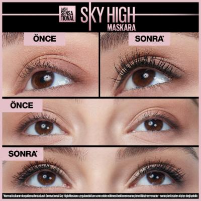 Maybelline New York Lash Sensational Sky High Mascara - Long-Lasting, Volumizing & Lengthening Formula for Dramatic Eye Effect