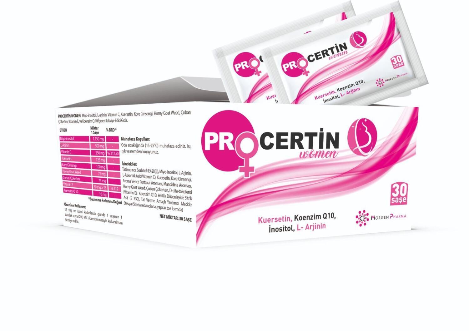 Procertin Women's Hair Supplement - 30 Sachets | Supports Hair Health & Density