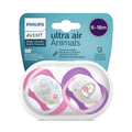 Philips Avent Ultra Air Animals Baby Pacifier for 6-18 Months - Soft, Comfortable, and Easy to Clean