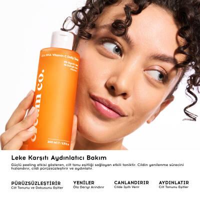 Cream Co. AHA/BHA Vitamin C Daily Toner - 200ml, Vegan, Cruelty-Free, Dermatologically Tested