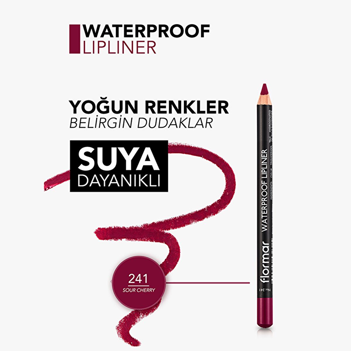 Flormar Waterproof Matte Lip Liner - Long-Lasting, Vitamin-Enriched Lip Pencil for Precise Application